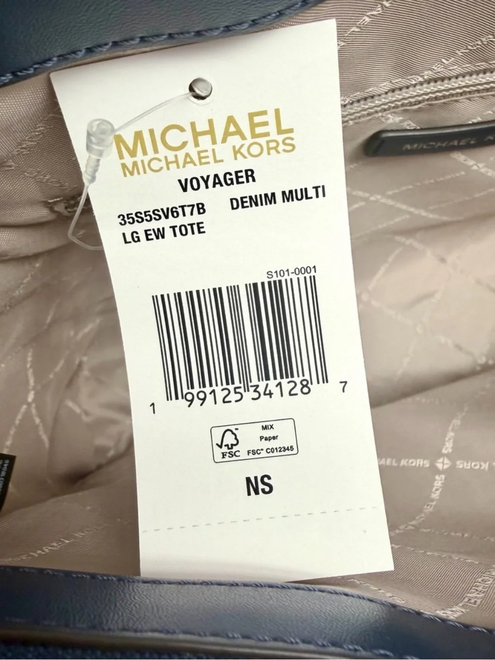 Michael Kors Voyager Color-Block Logo Tote Shoulder Bag and Matching Wallet